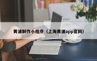 扬州黄浦制作小程序（上海黄浦app官网）