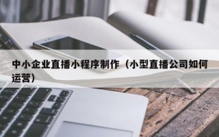扬州中小企业直播小程序制作（小型直播公司如何运营）